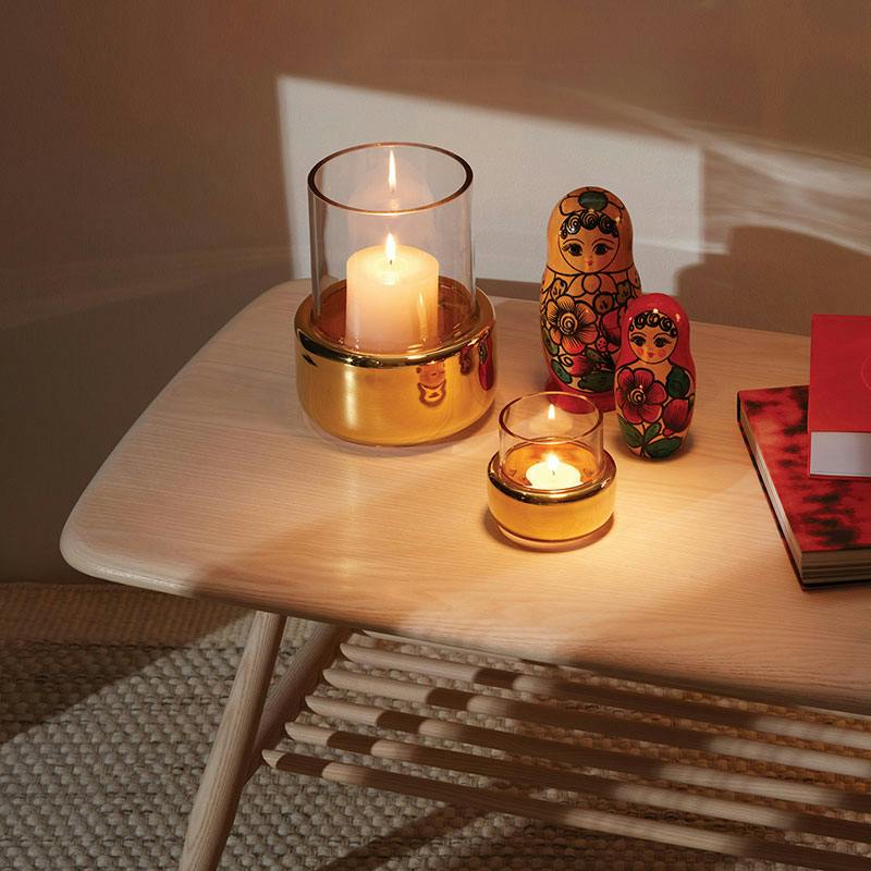 Aurum Vase, H20 cm, Clear/Gold