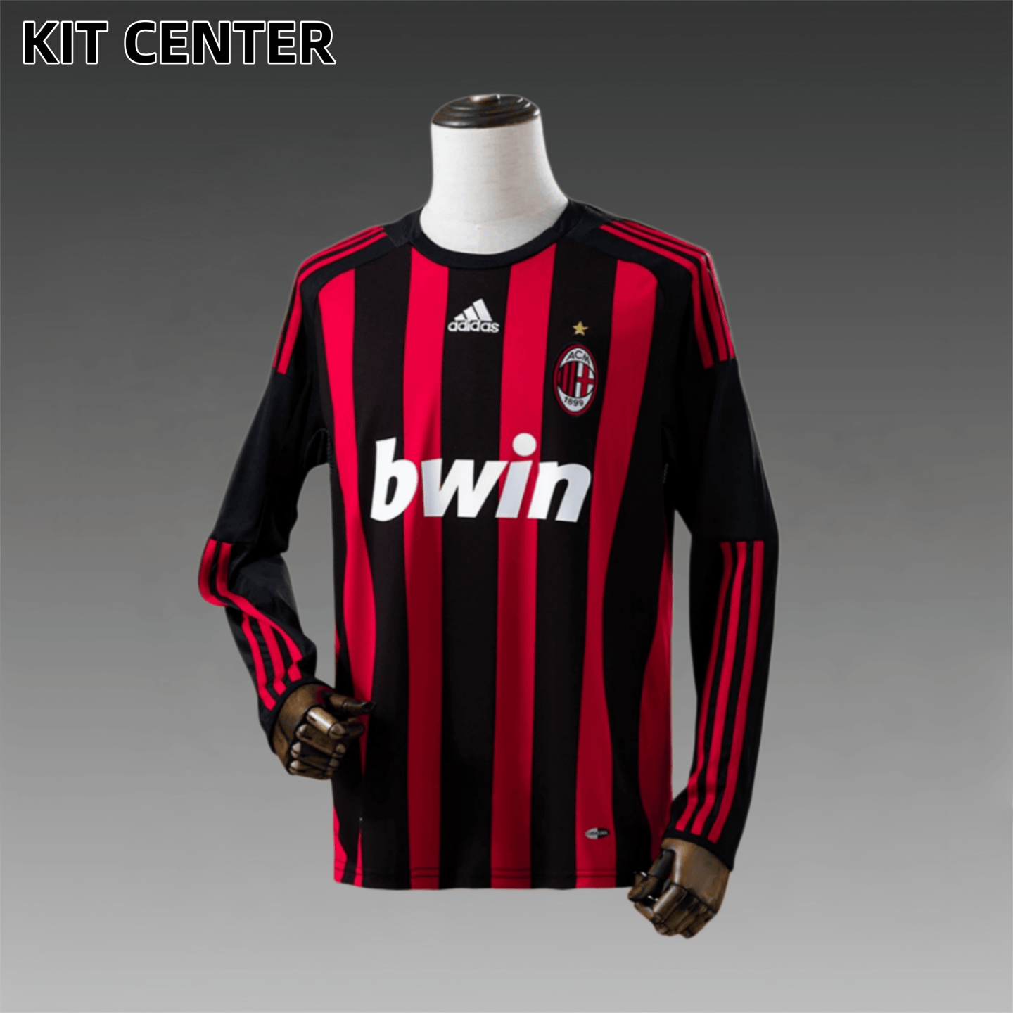 2008/2009 AC Milan home Retro Long Sleeve Football Shirt