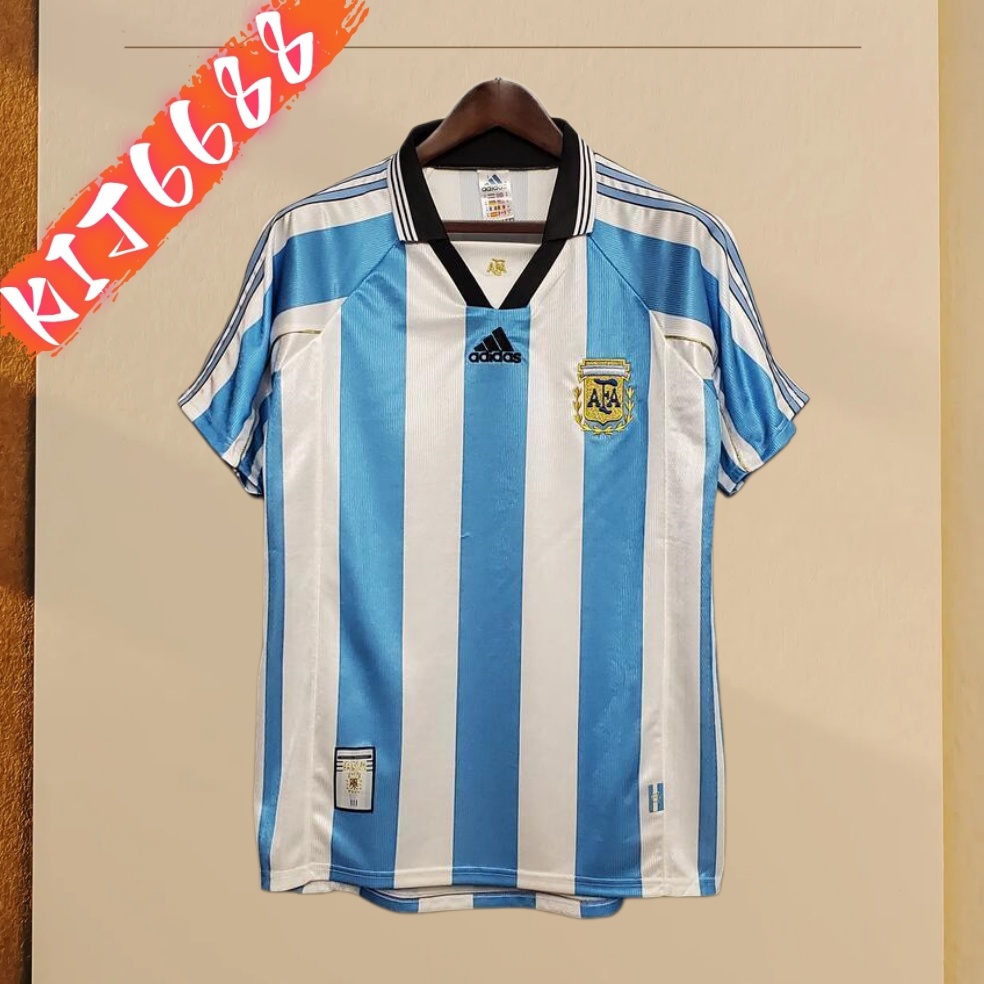 1998 Argentina Home Retro Football Shirt
