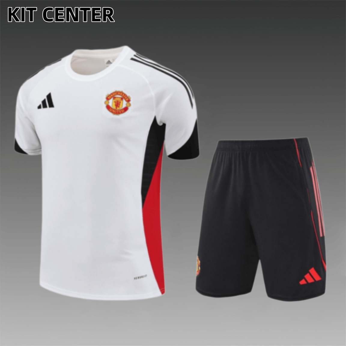25/26 Manchester United white Short Sleeve Training Wear ( Adult kit Kids )