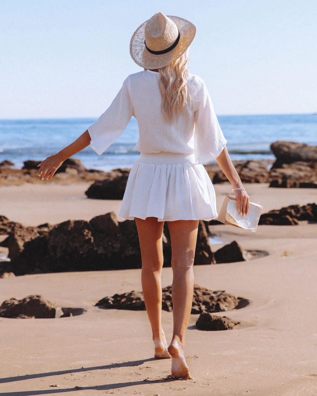 Always A Good Time Cotton Smocked Drape Dress