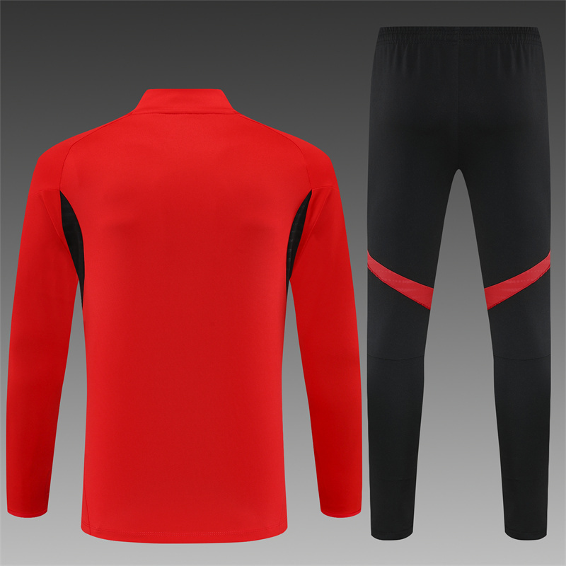 25/26 Manchester United red  Half Zip Training Kit (Adult Kids Kit)