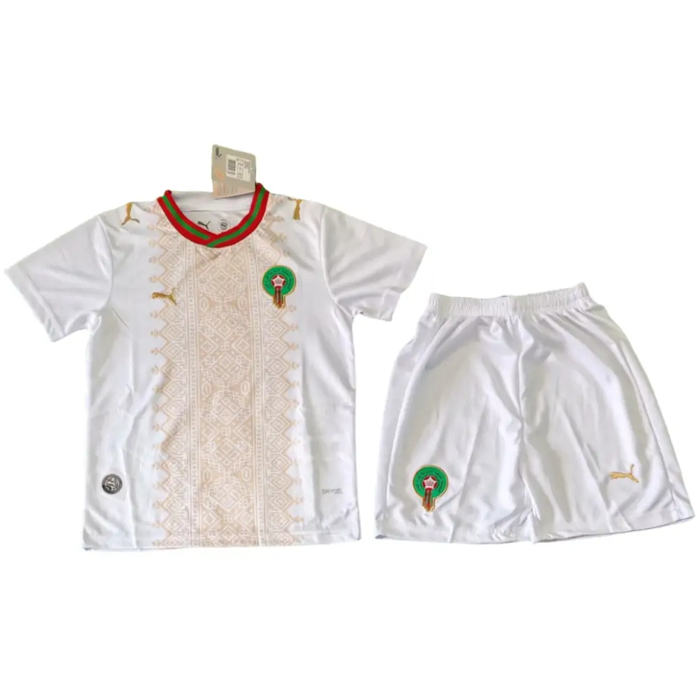 2026 World Cup Morocco Away Jersey Children's Set - Fans Edition
