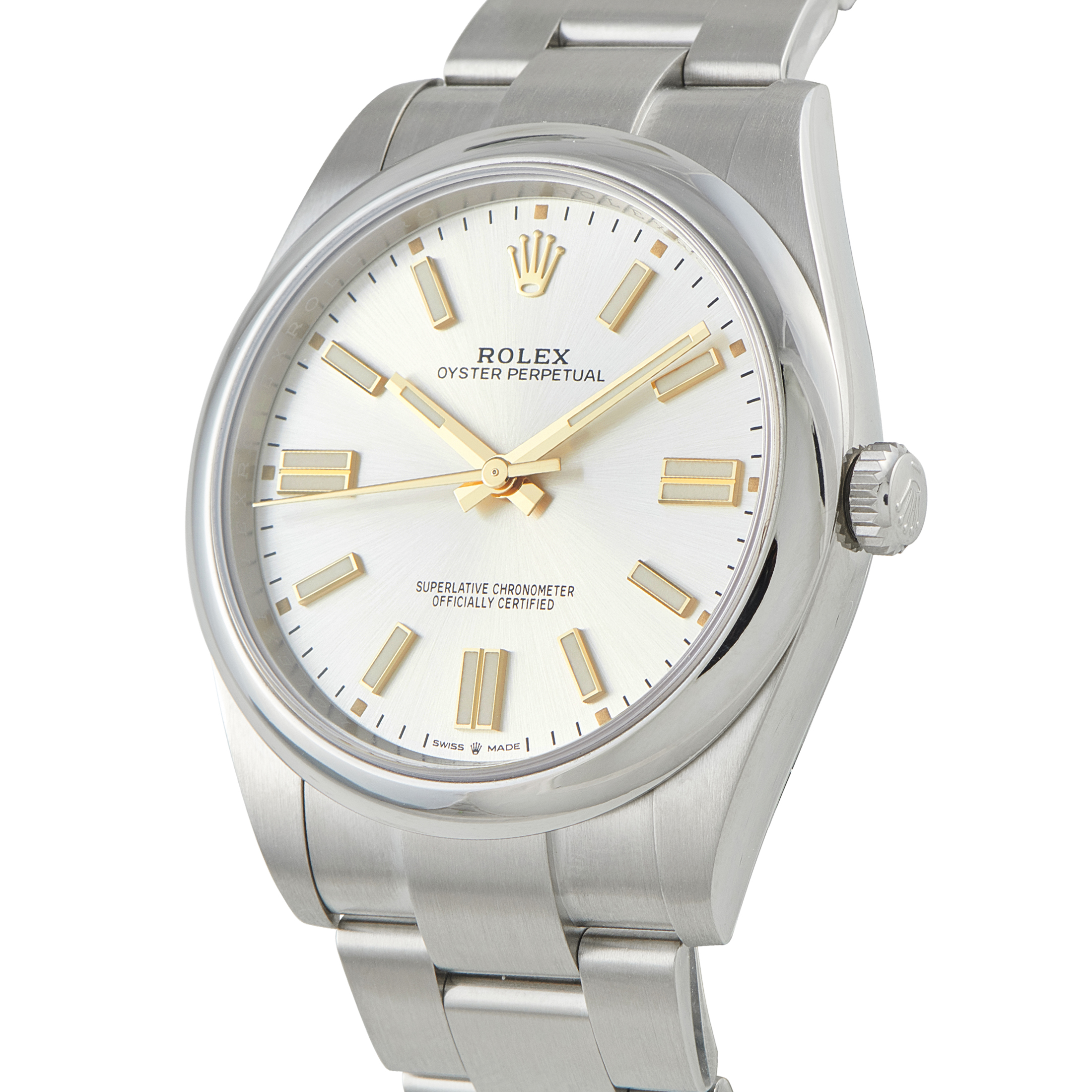 RolexOyster Perpetual 41 Silver Dial Steel Watch 124300