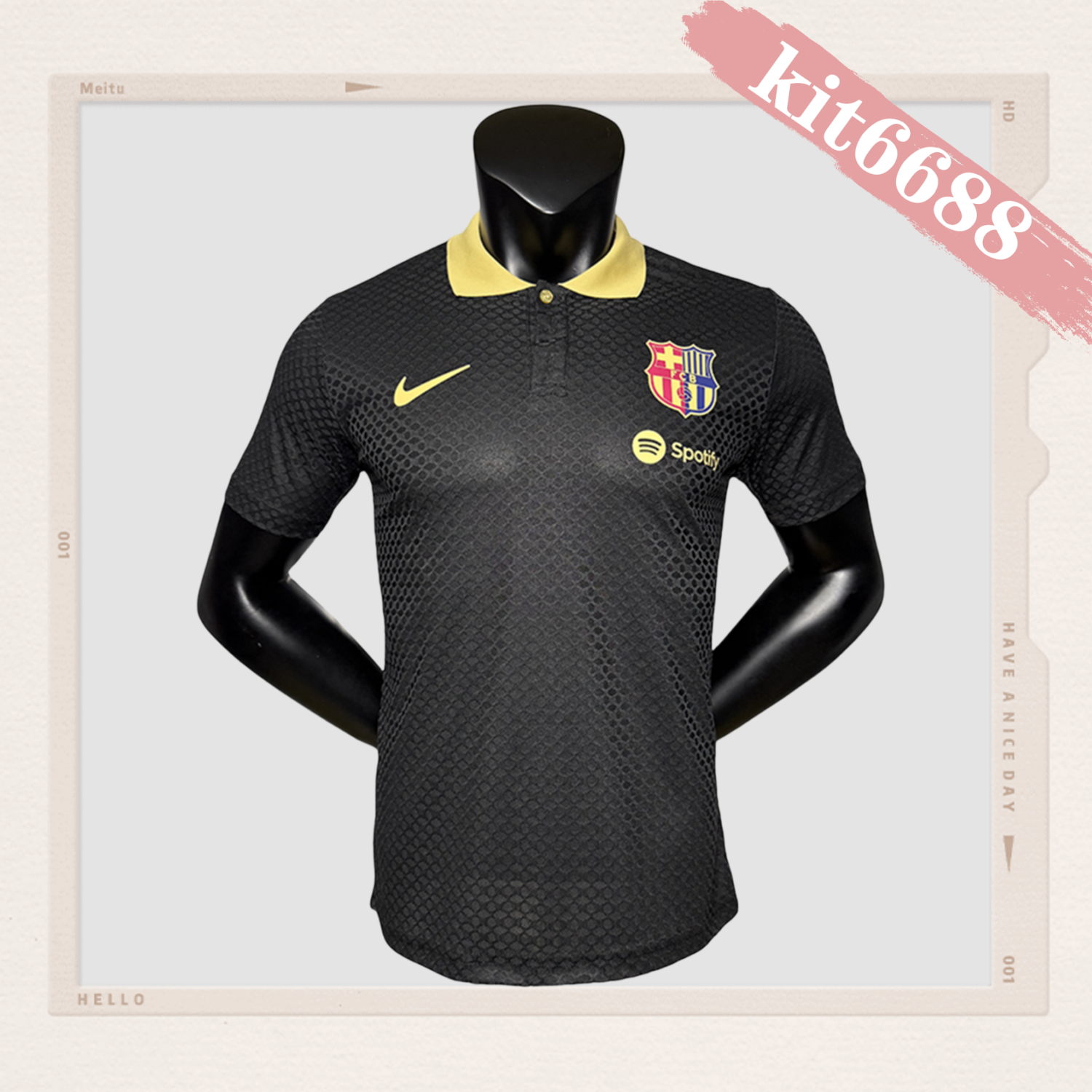 2025/2026 Barcelona Black POLO Football Jersey (Player Edition)