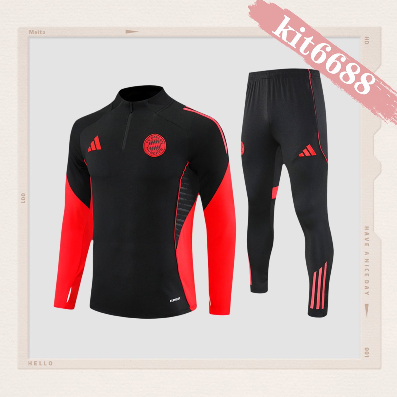 2025/2026 Bayern Munich Half Zip Kids Jersey (Kids Kit)