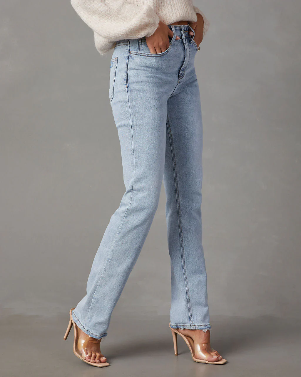 Nova High Rise Stretch Vintage 90'S Straight Jeans