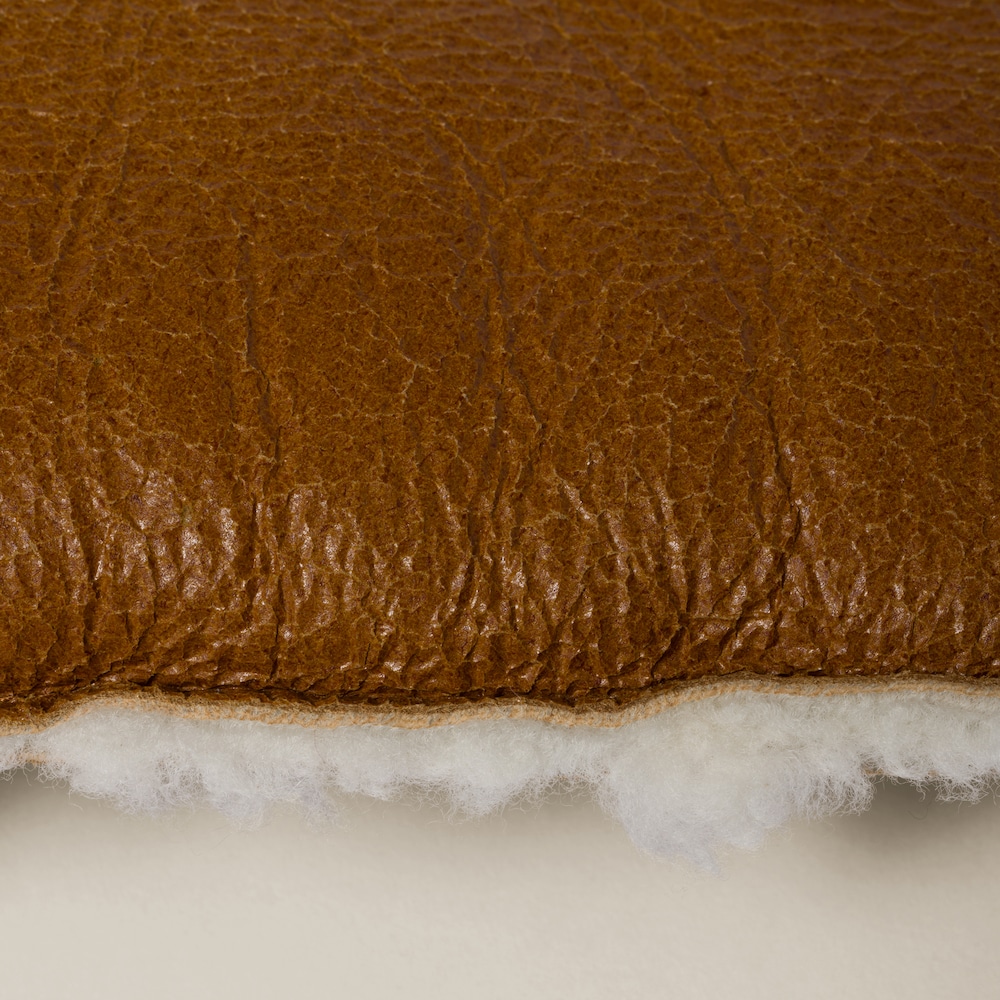 Shearling mitten gloves