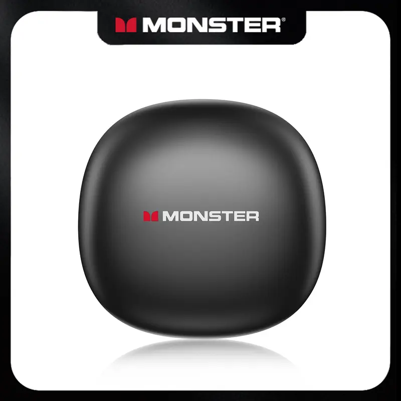 Monster Open Ear Bluetooth 6.0 Earbuds 0-Gravity Titanium Ear Hook Noise Cancelling 145H Playtime Waterproof Wireless Headphones for Gym Sports