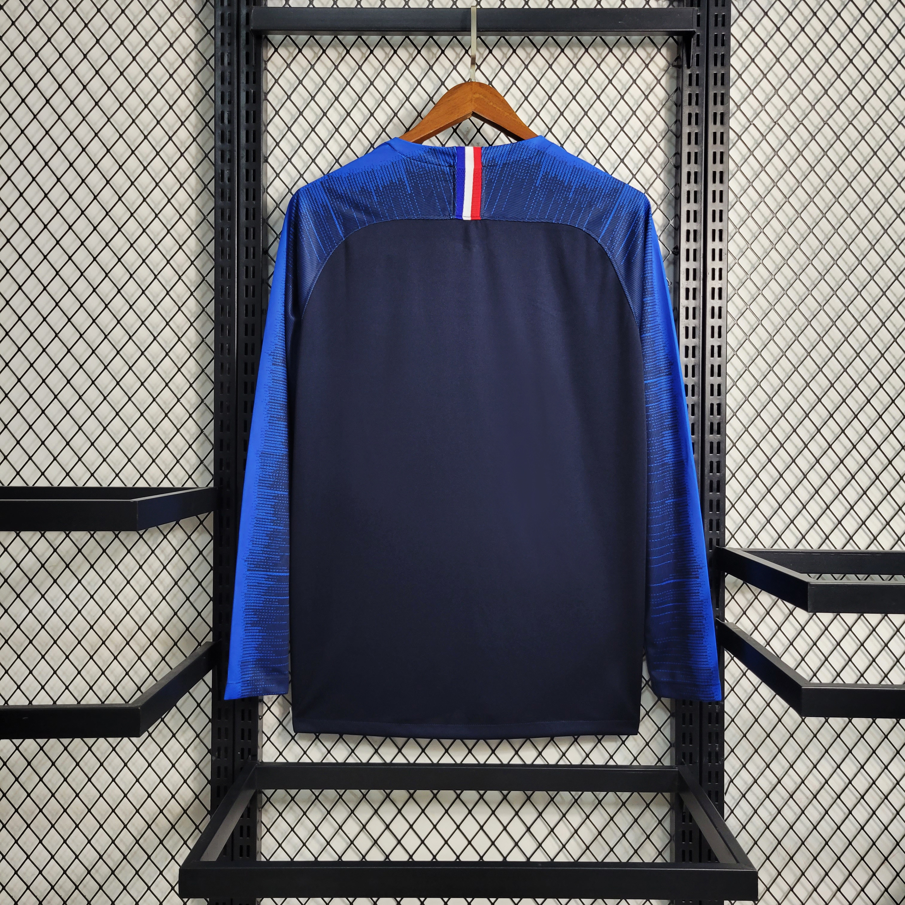 2018 France home  Retro Long  Football Shirt