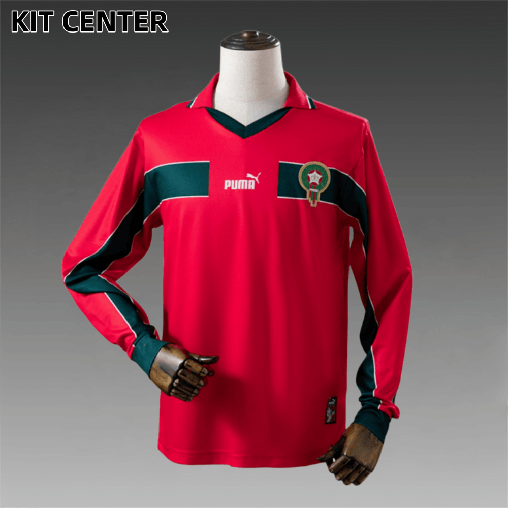 1998 Morocco Away Long Sleeve Retro Football Shirt