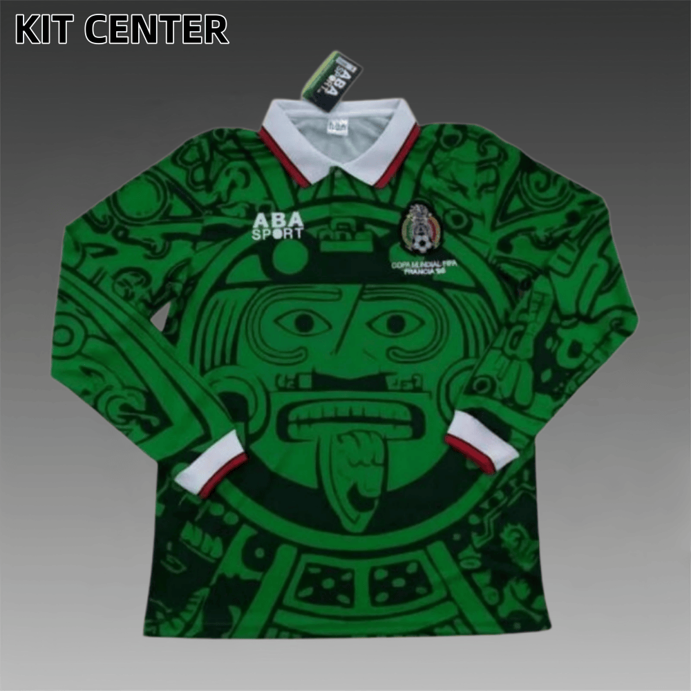 1998 Mexico home Retro Long-Sleeve  Football Shirt