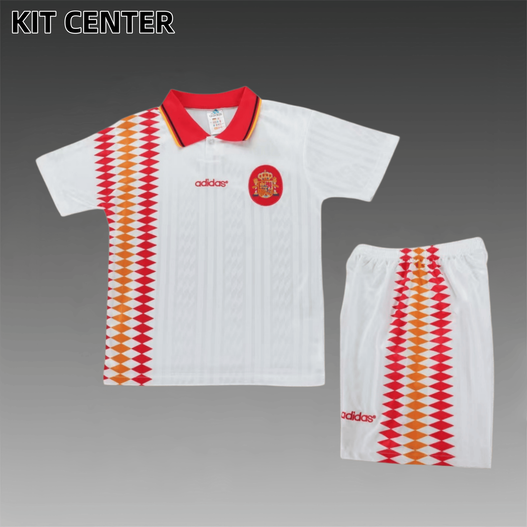 1994 Spain Away Retro Football Shirt  Kids Kit