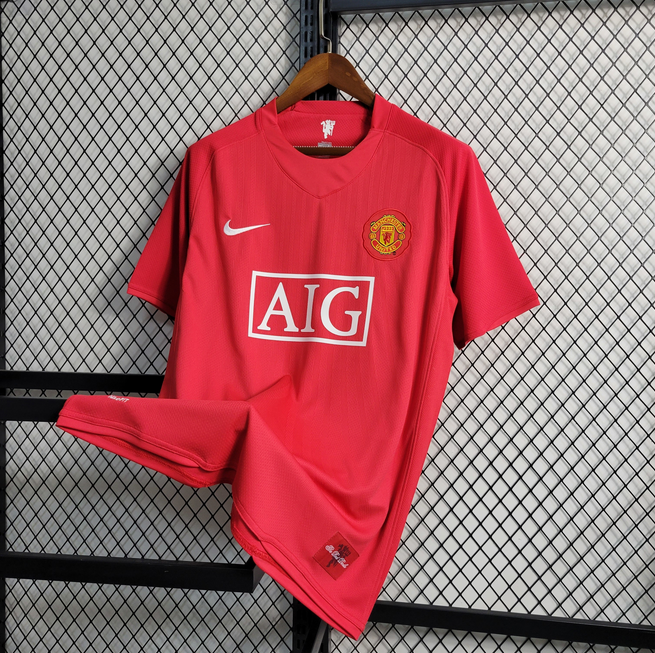 07/08 Manchester United  home  Retro football  soccer  jersey