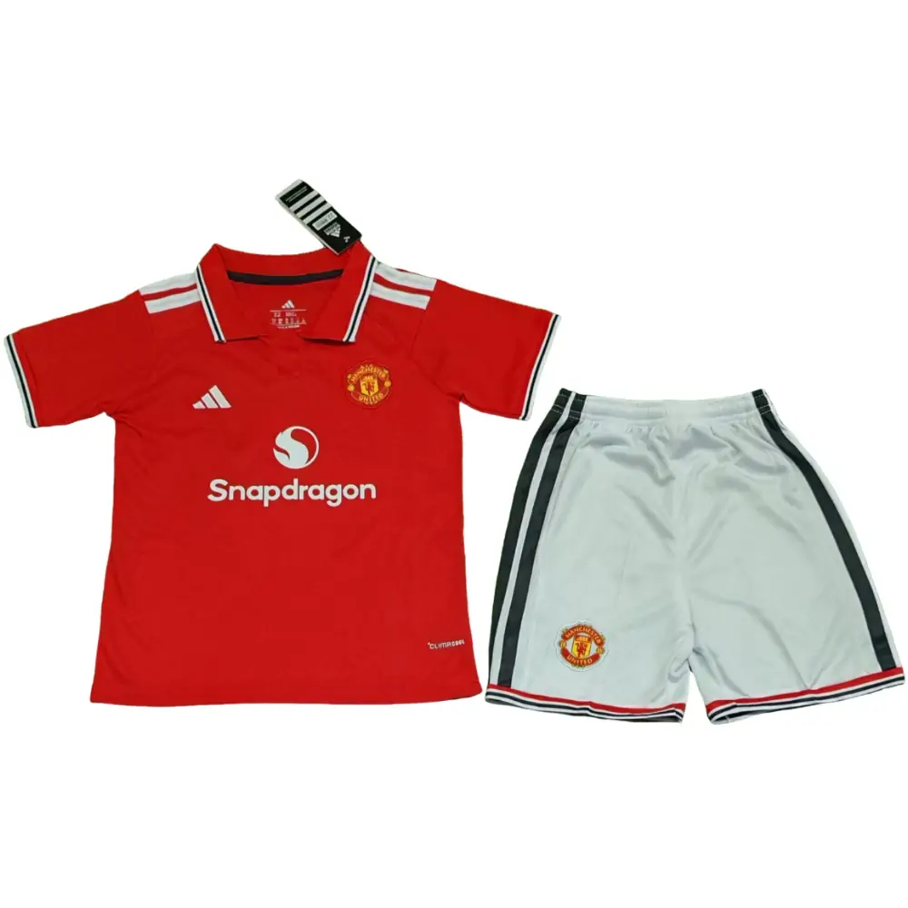 2026-27 Manchester United Home Jersey Children's Set - Fans Edition