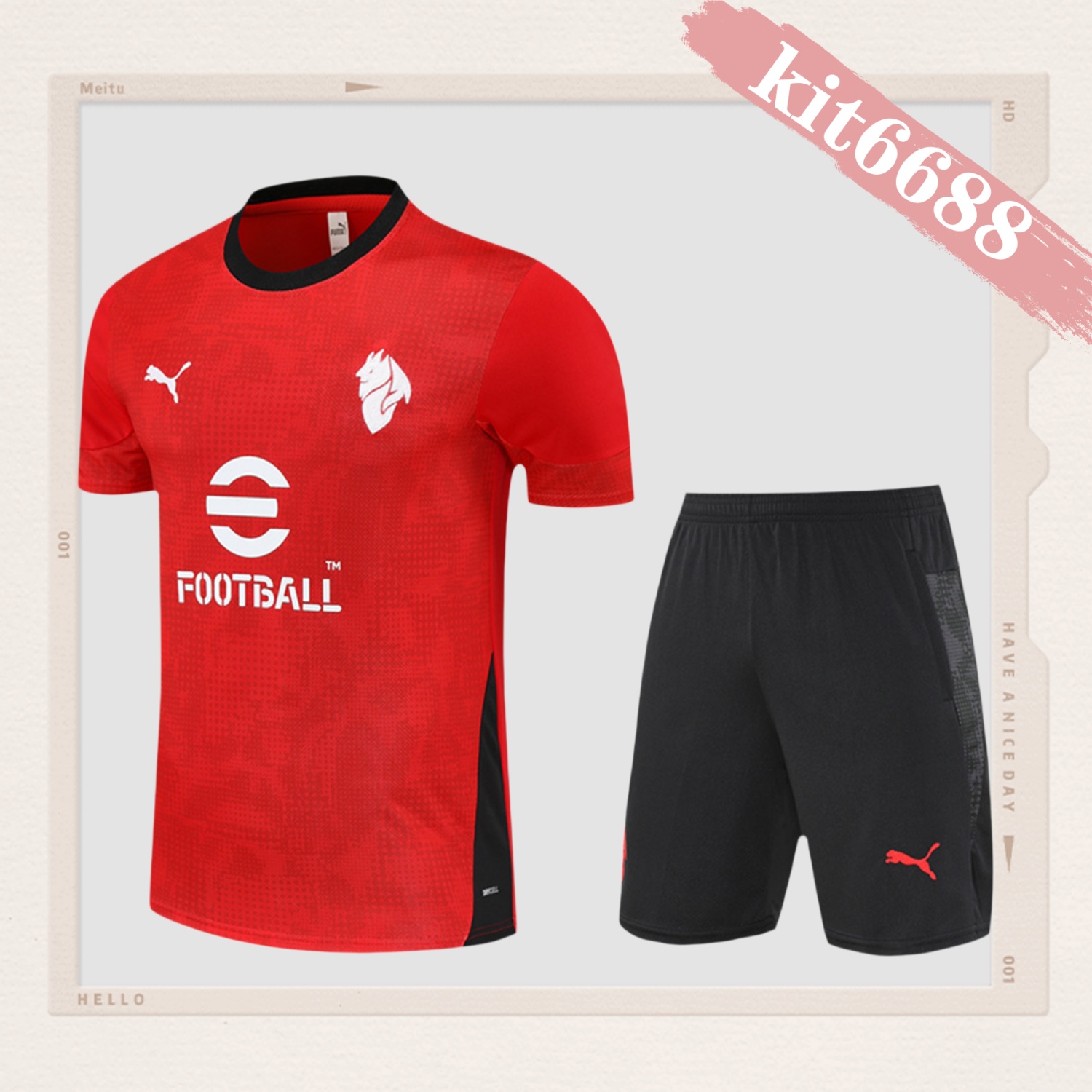 2025/2026 AC Milan Kids Short-Sleeve Training Kits (Kids kit)