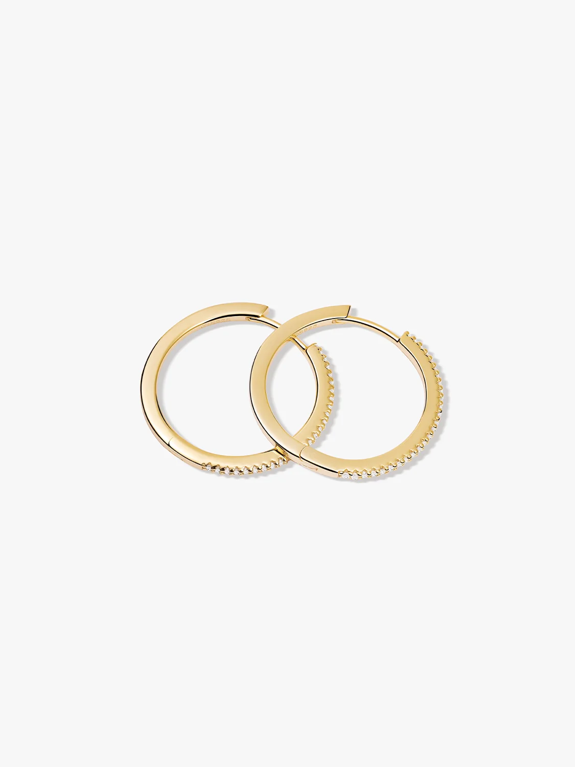 Large Pave Sapphire Hoops