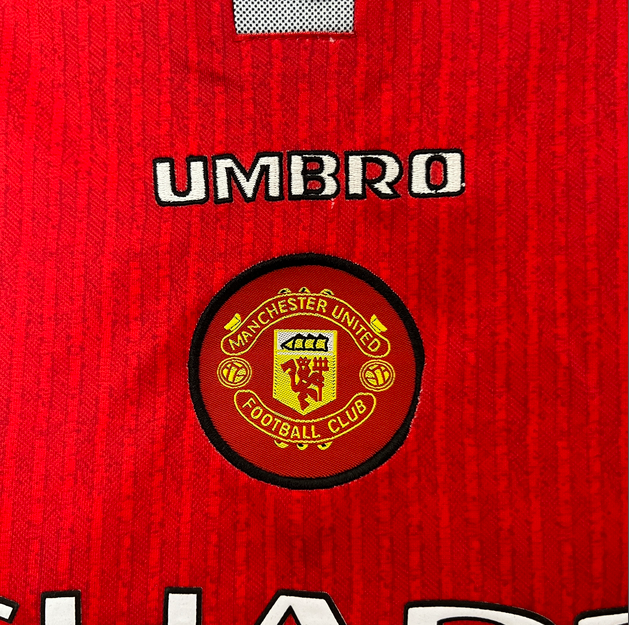 96/97 Manchester United home ground Retro Football Soccer Kids Kit