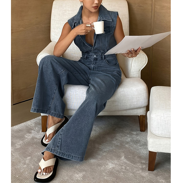 MOUWLOZE DENIM JUMPSUIT
