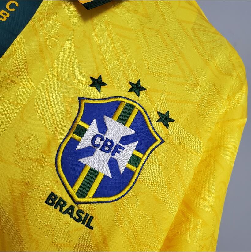 1991/1993 Brazil Home Retro Football Shirt