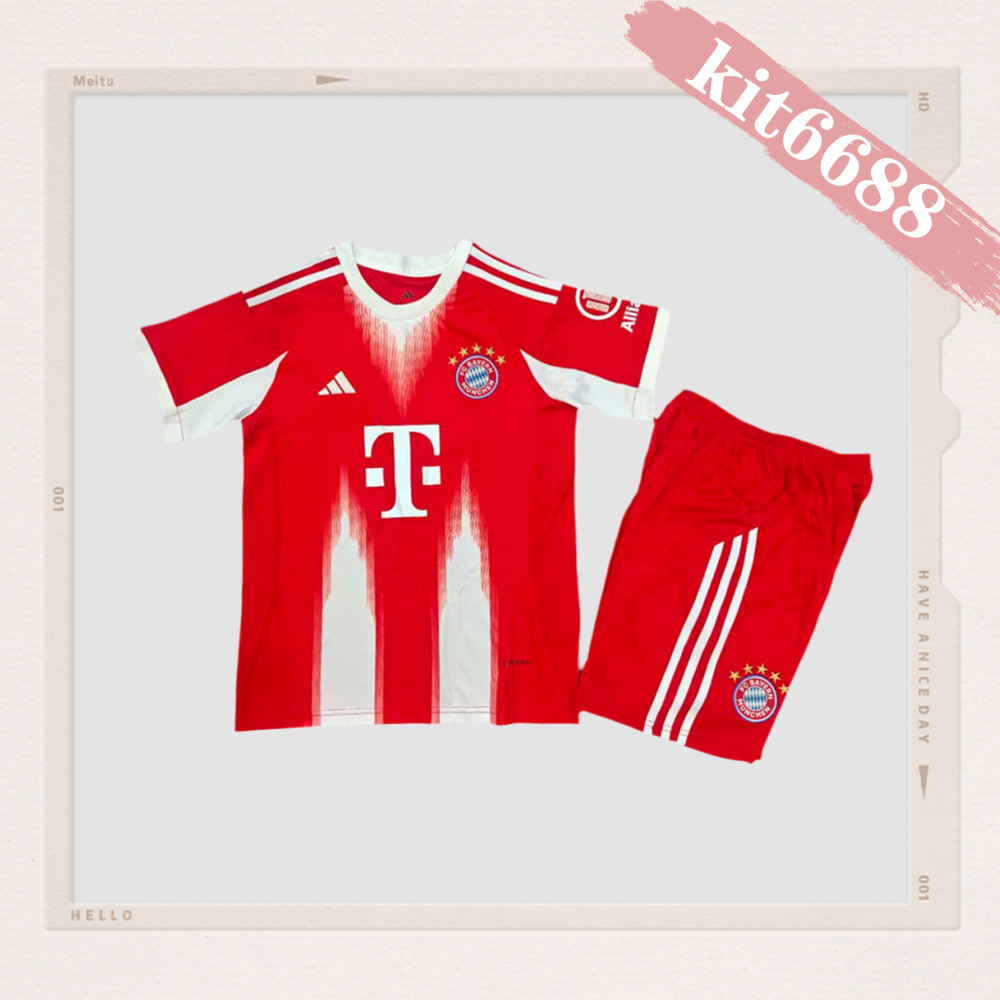 2025/2026 Bayern Munich Home Football shirt (Kids Kit socks)