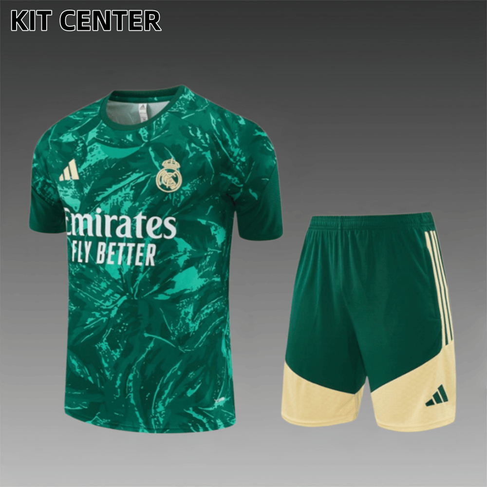 26/27 Real Madrid green Short Sleeve Training Wear ( Adult kit Kids )