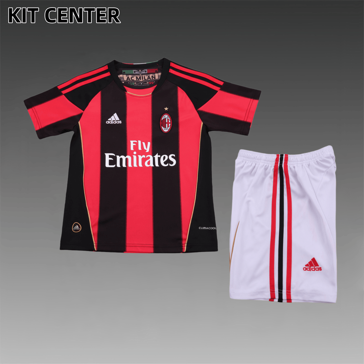 2011/2012 AC Milan home Retro Football Jersey (Kids Kit)