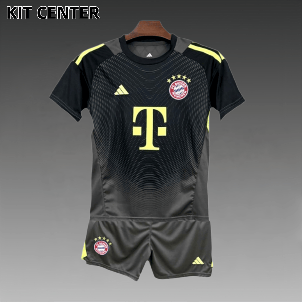 2025/2026 Bayern Munich Goalkeeper Kit Black (Kids Kit socks)