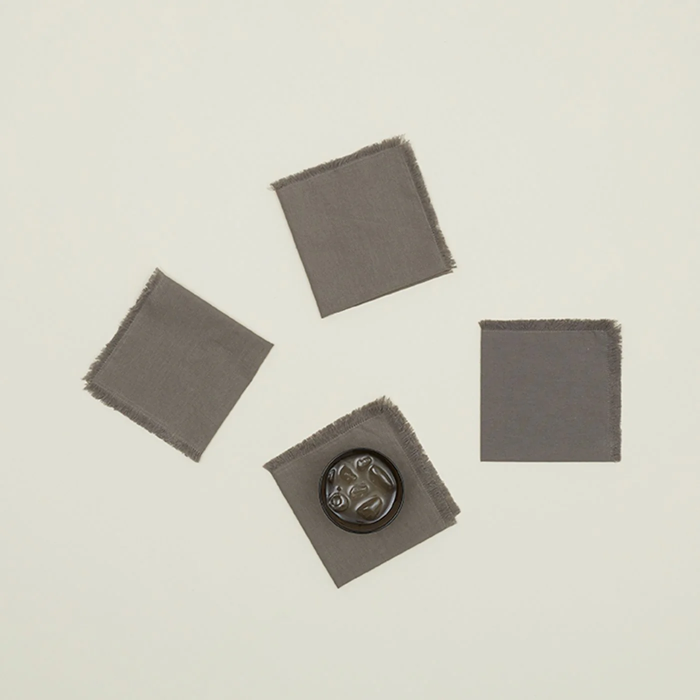 Essential Cocktail Napkins, Set of 4 - Dark Grey