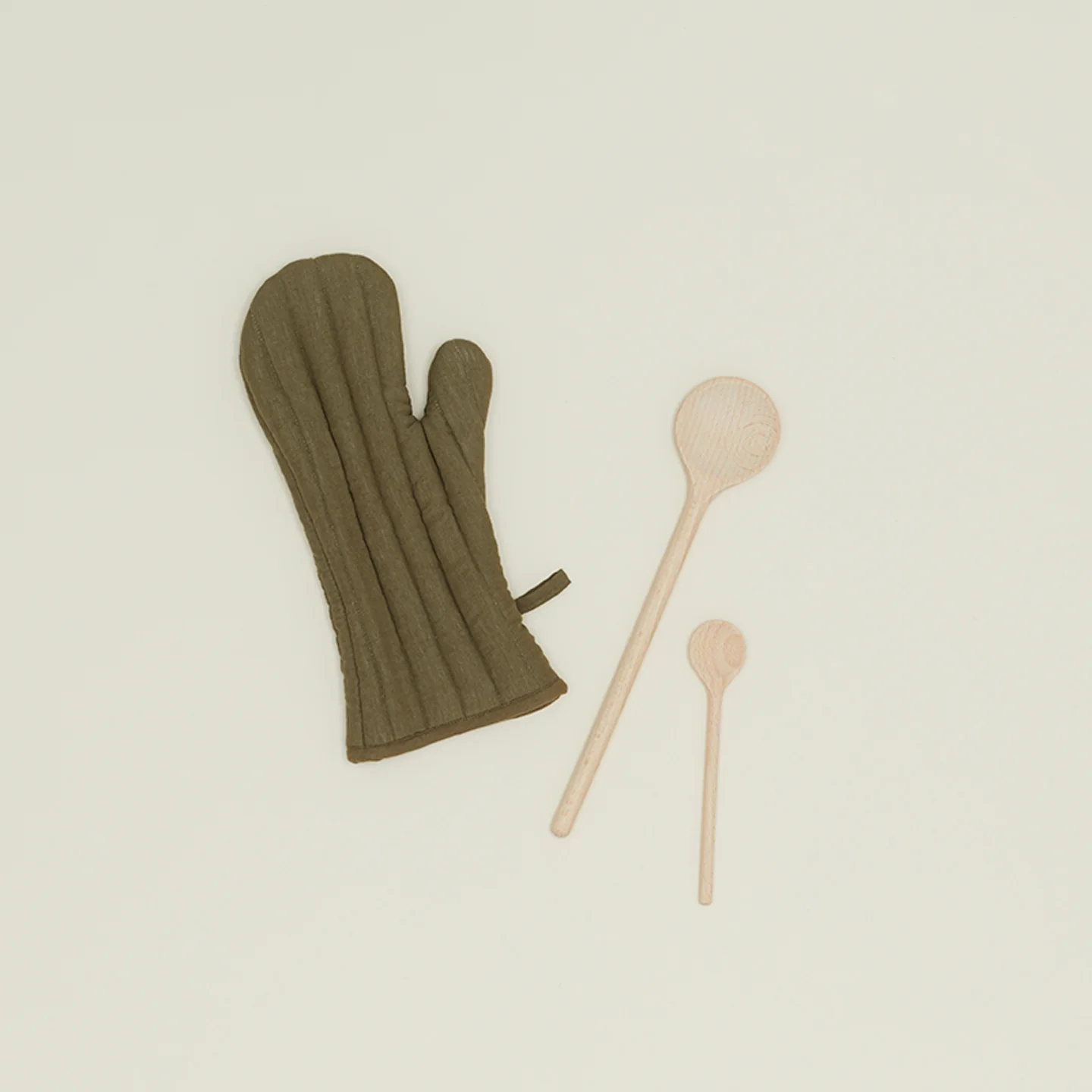 Simple Linen Oven Mitt - Olive