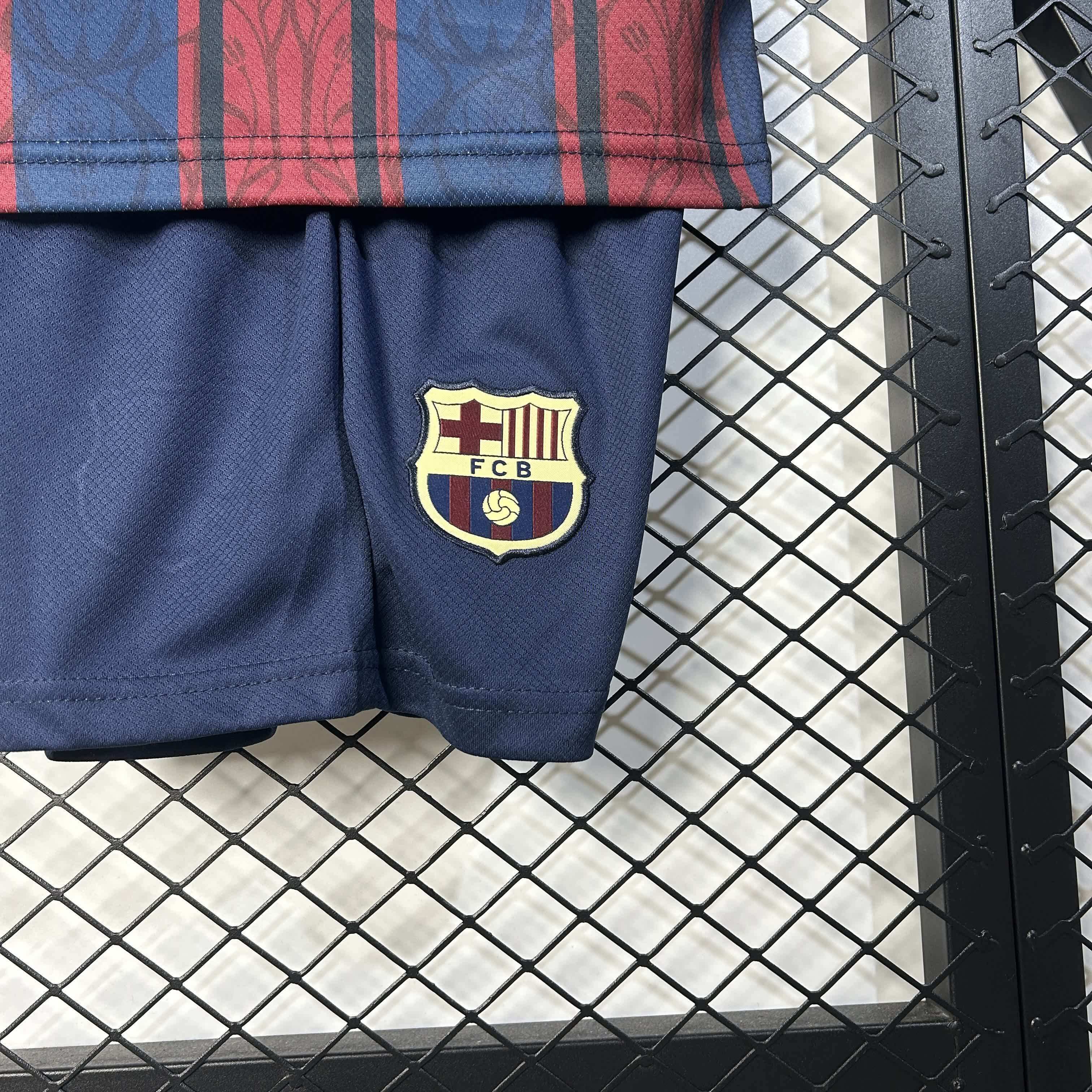 2025/2026 Barcelona 70th anniversary Football Shirt (Kids Kit socks)