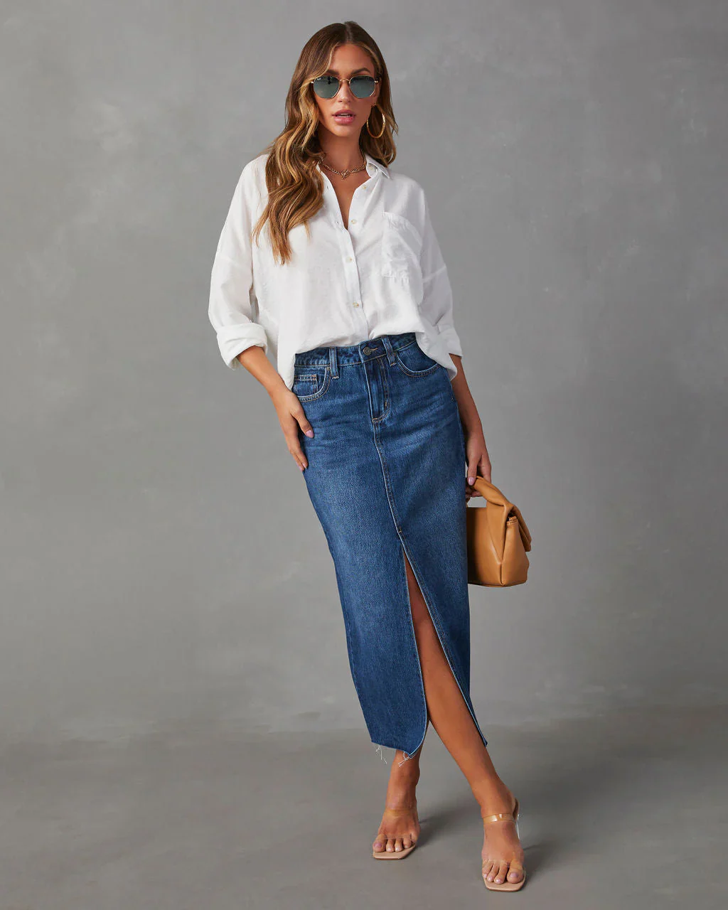 Lauper Oversized Button Down Top