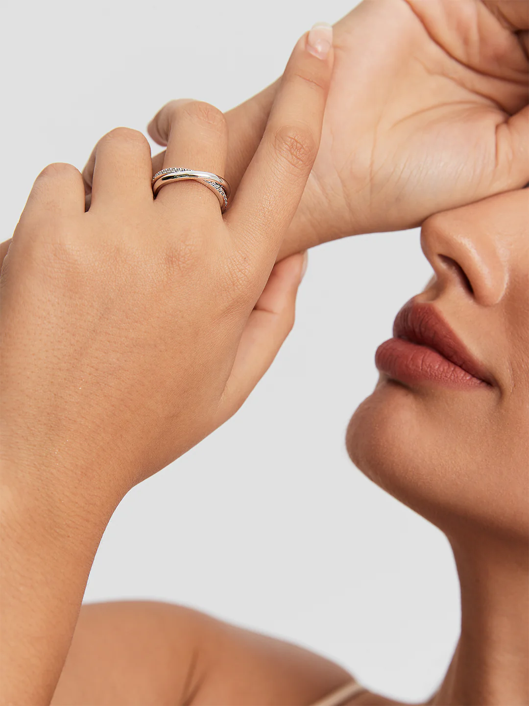 Pave Duo Crossover Ring