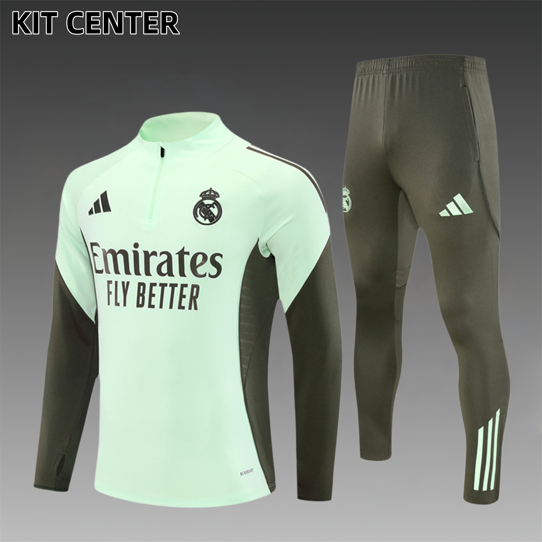 2025/2026 Real Madrid Kids Half Zip Training Kit (Kids Kit)