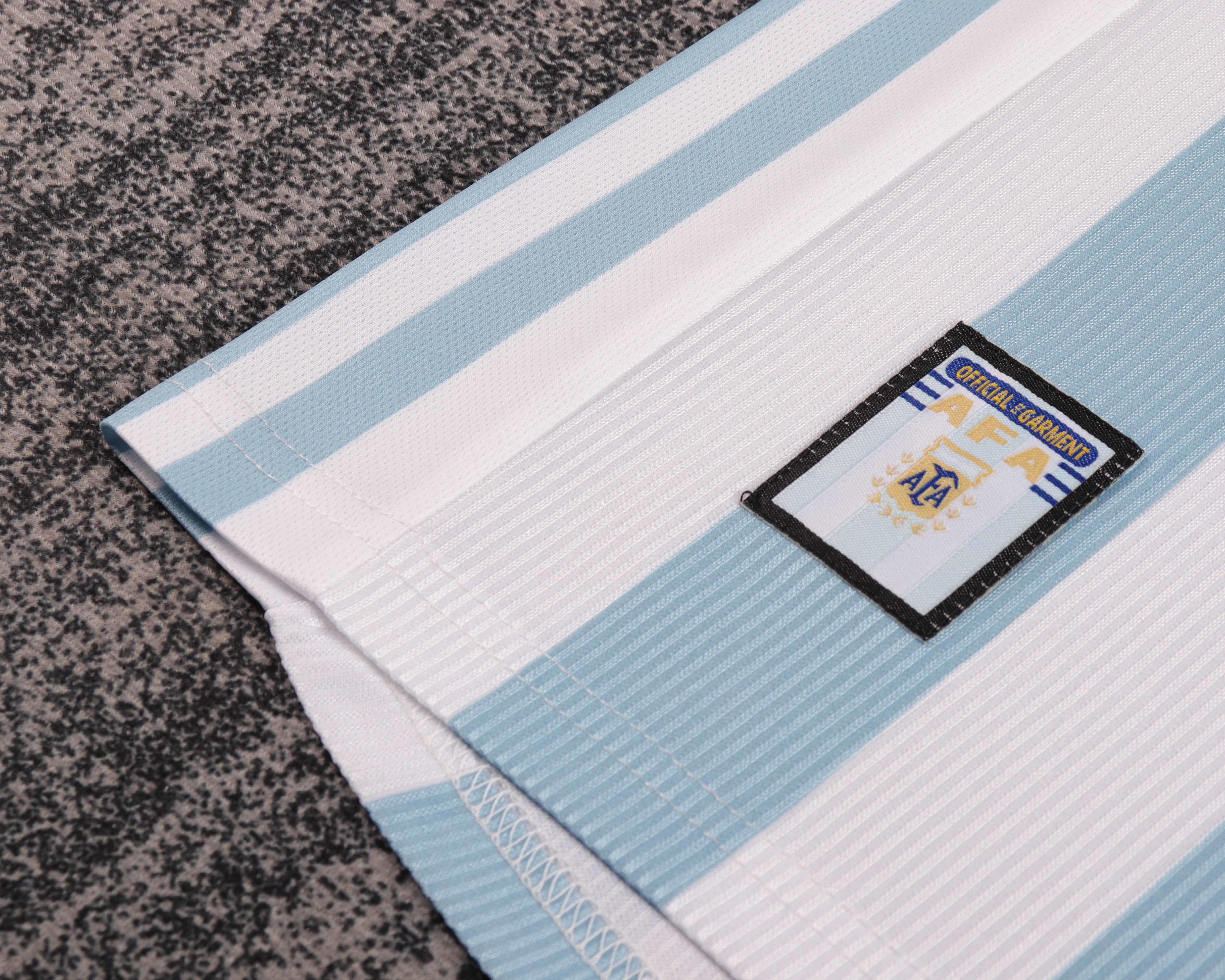 1998 Argentina Home Retro  Football Shirt ( Kids Kit )