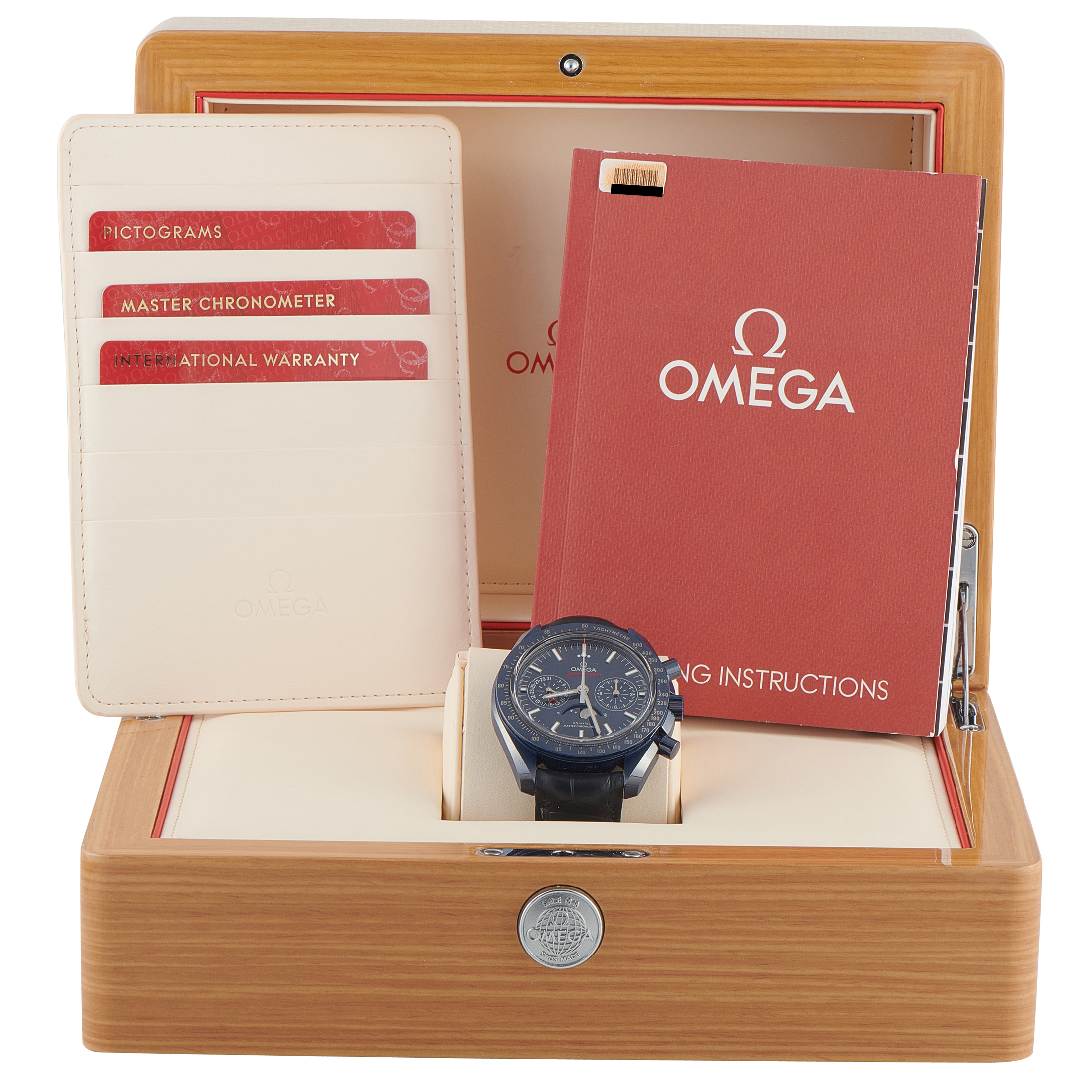 OmegaSpeedmaster Moonphase Blue Side of the Moon Ceramic Watch 304.93.44.52.03.001