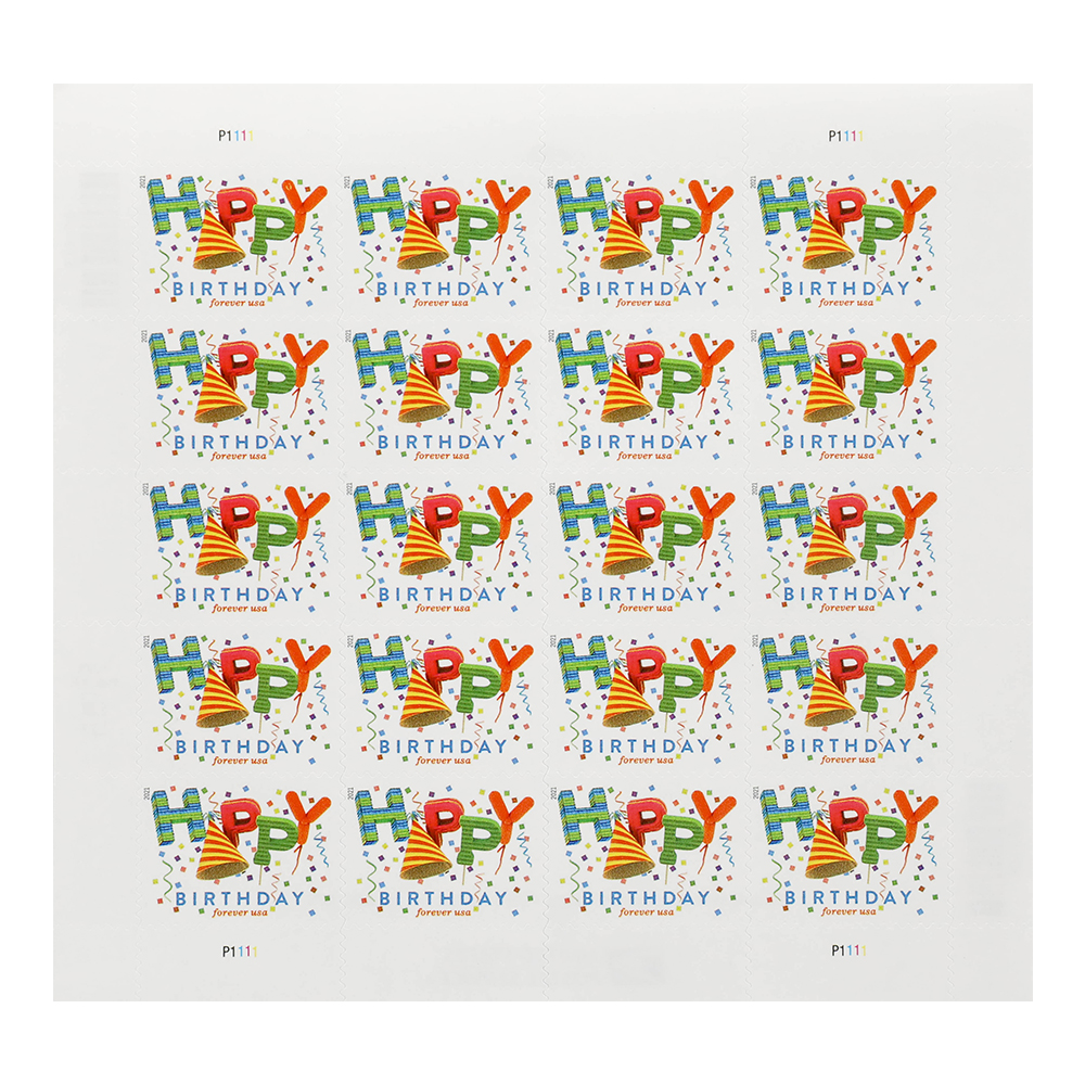 US 2021 Happy Birthday Stamps Forever