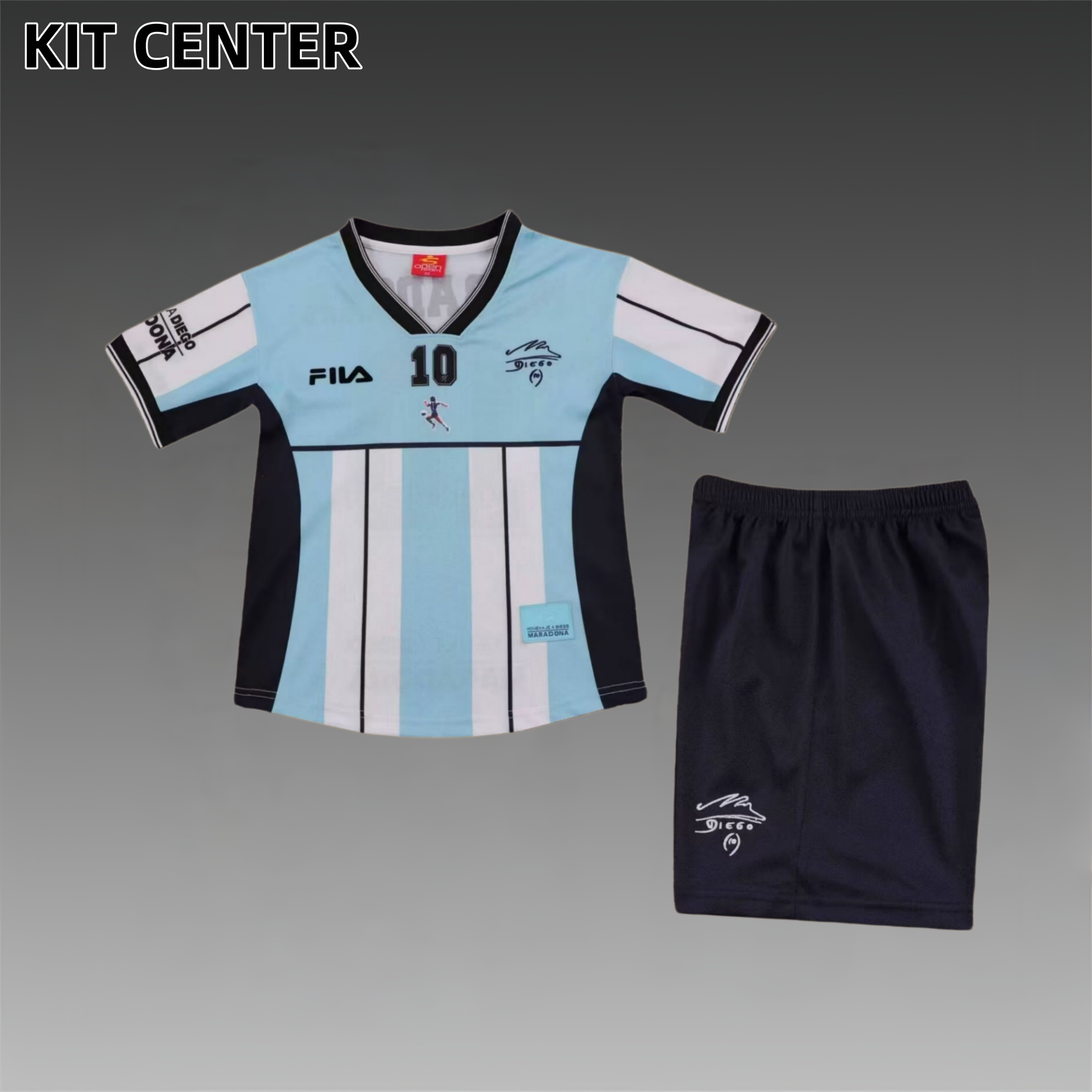 2001 Argentin Maradona Commemorative Edition Retro Football Shirt ( Kids Kit )