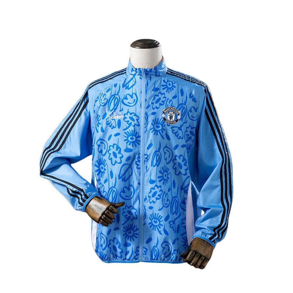 25/26 Manchester United Reversible Jacket Windbreaker - Beige&Blue