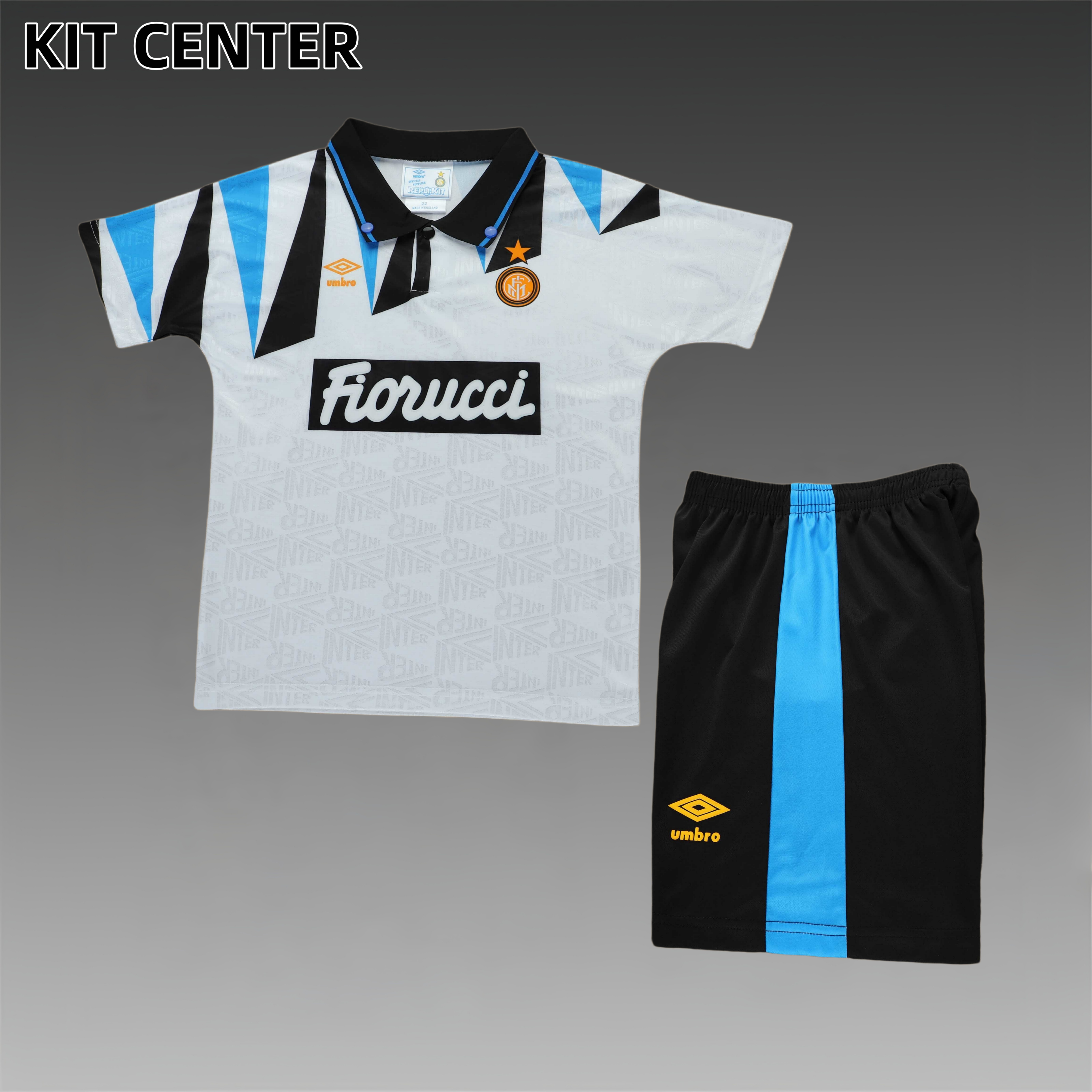 1992/1993 Inter Milan Away Retro Football Shirt Kids Kit