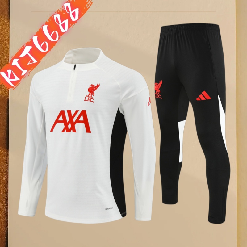 25/26 Liverpool beige Half Zip Training Kit (Adult Kids Kit)