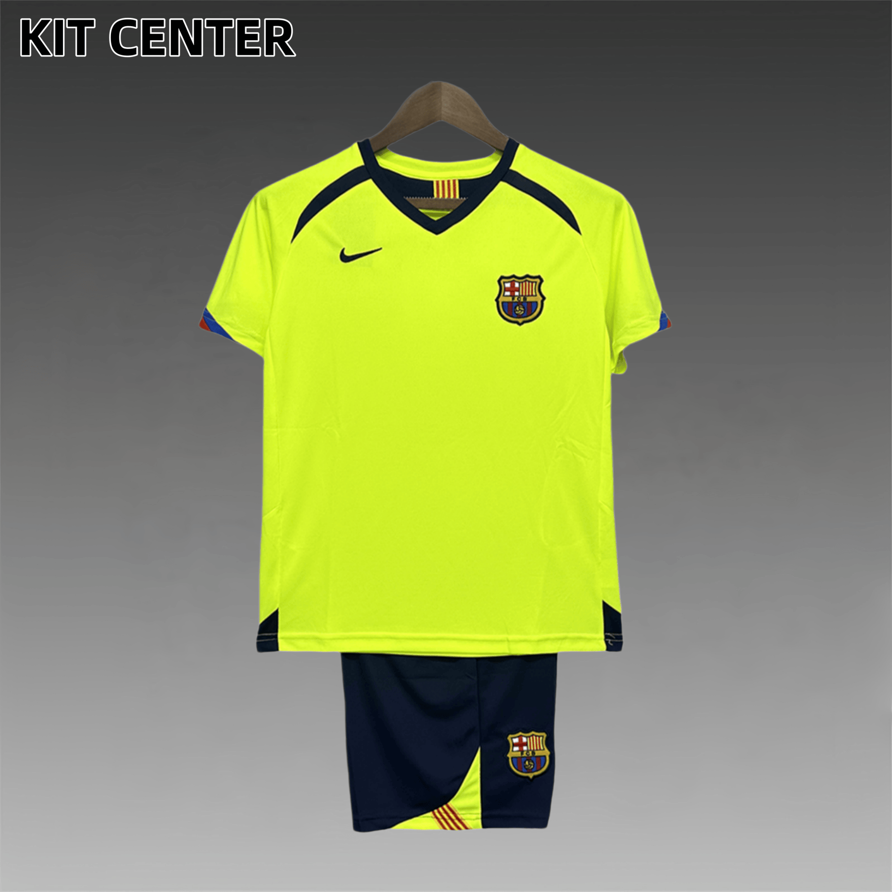 2005/2006 Barcelona Retro Away Kids Kit(Kids Kit)