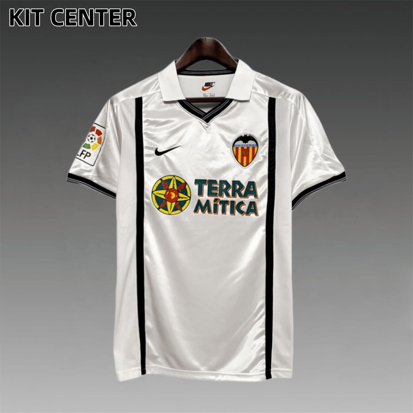 2001 Valencia Home Retro Football Shirt