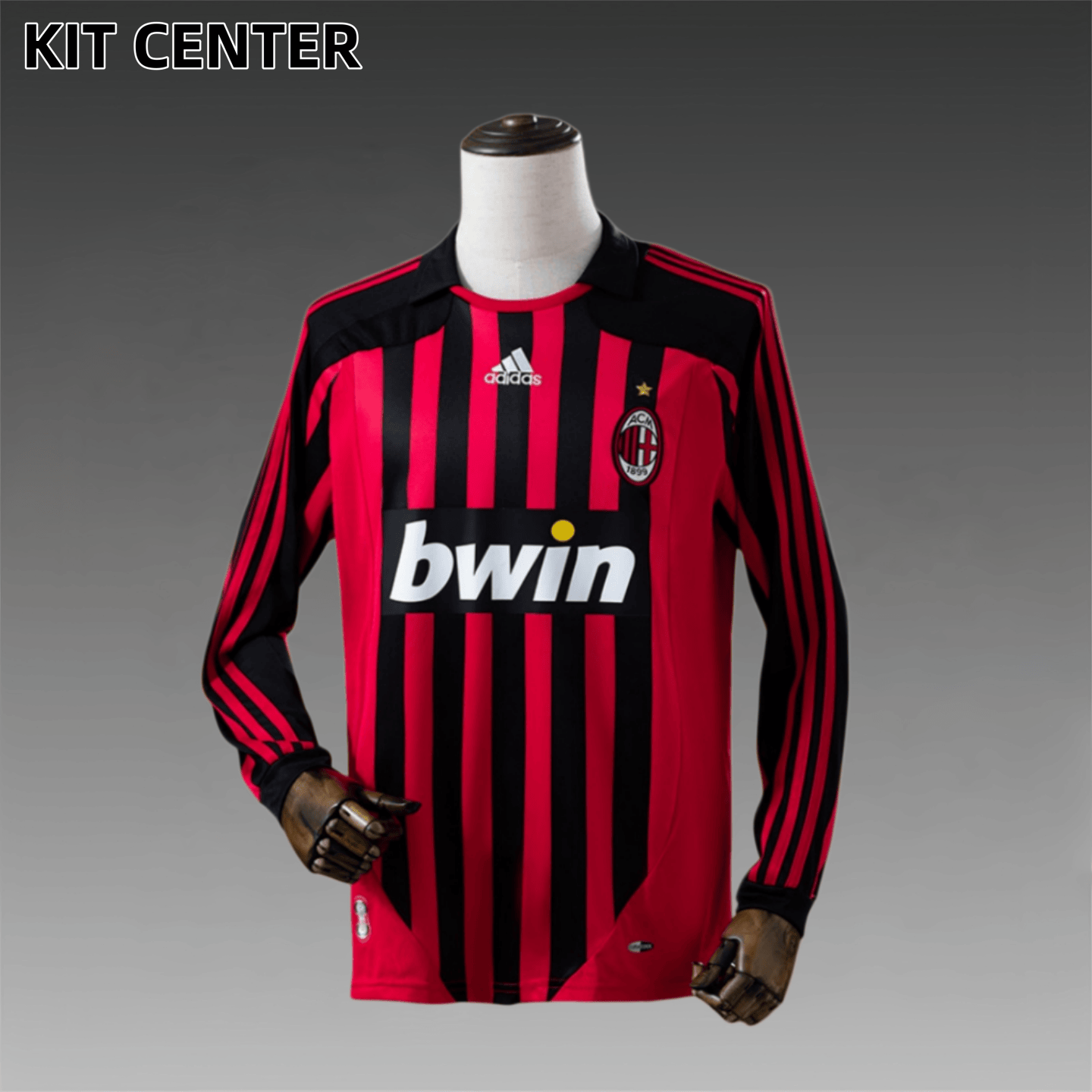 2007/2008 AC Milan home Retro Long Sleeve Football Shirt