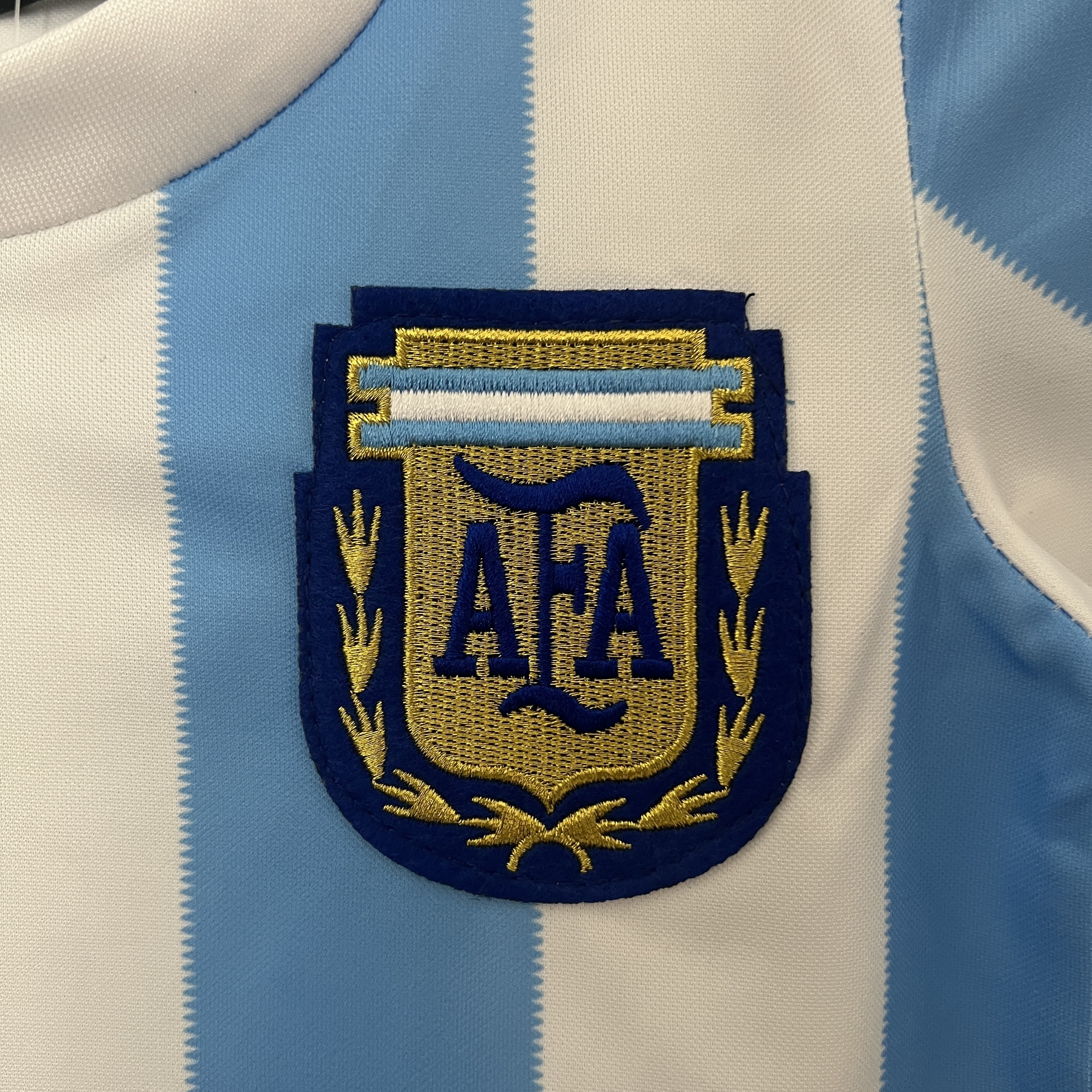 1986 Argentina Home Retro  Football Shirt ( Kids Kit )