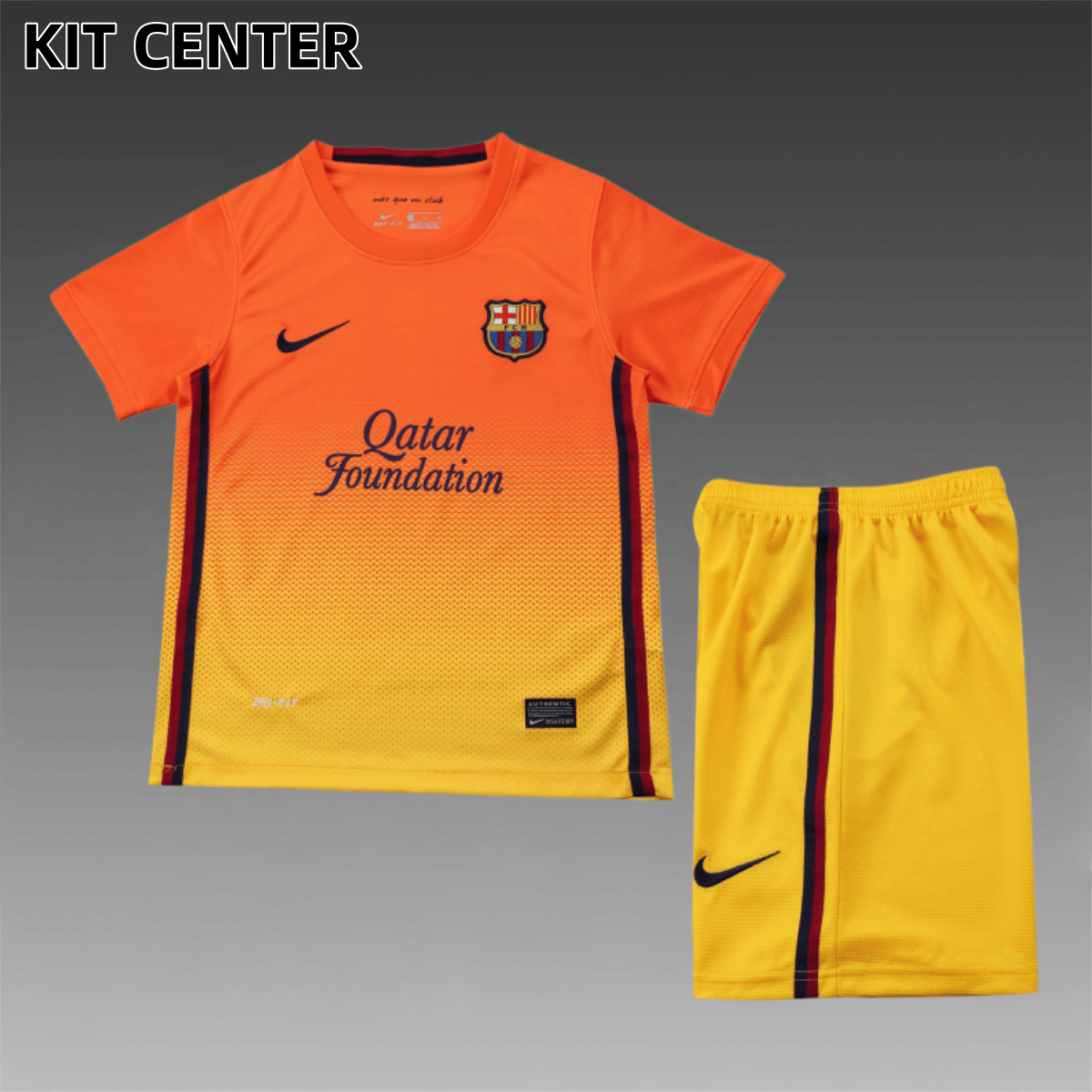 2012/2013 Barcelona Away Retro Football Shirt (Kids Kit)