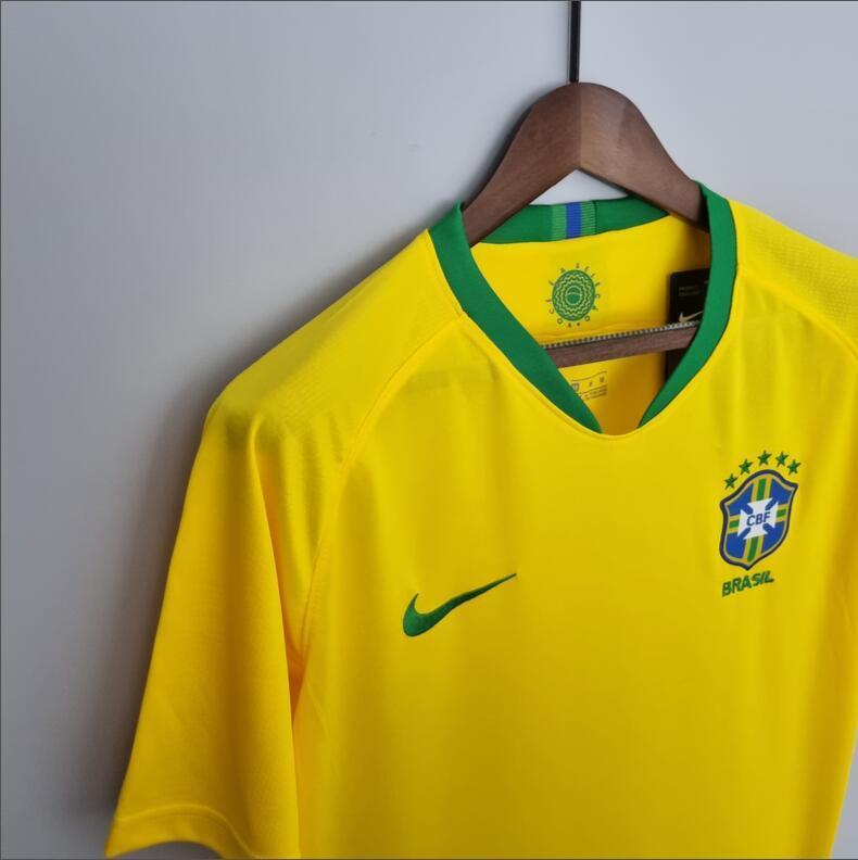2018 Brazil Home Retro Football Shirt