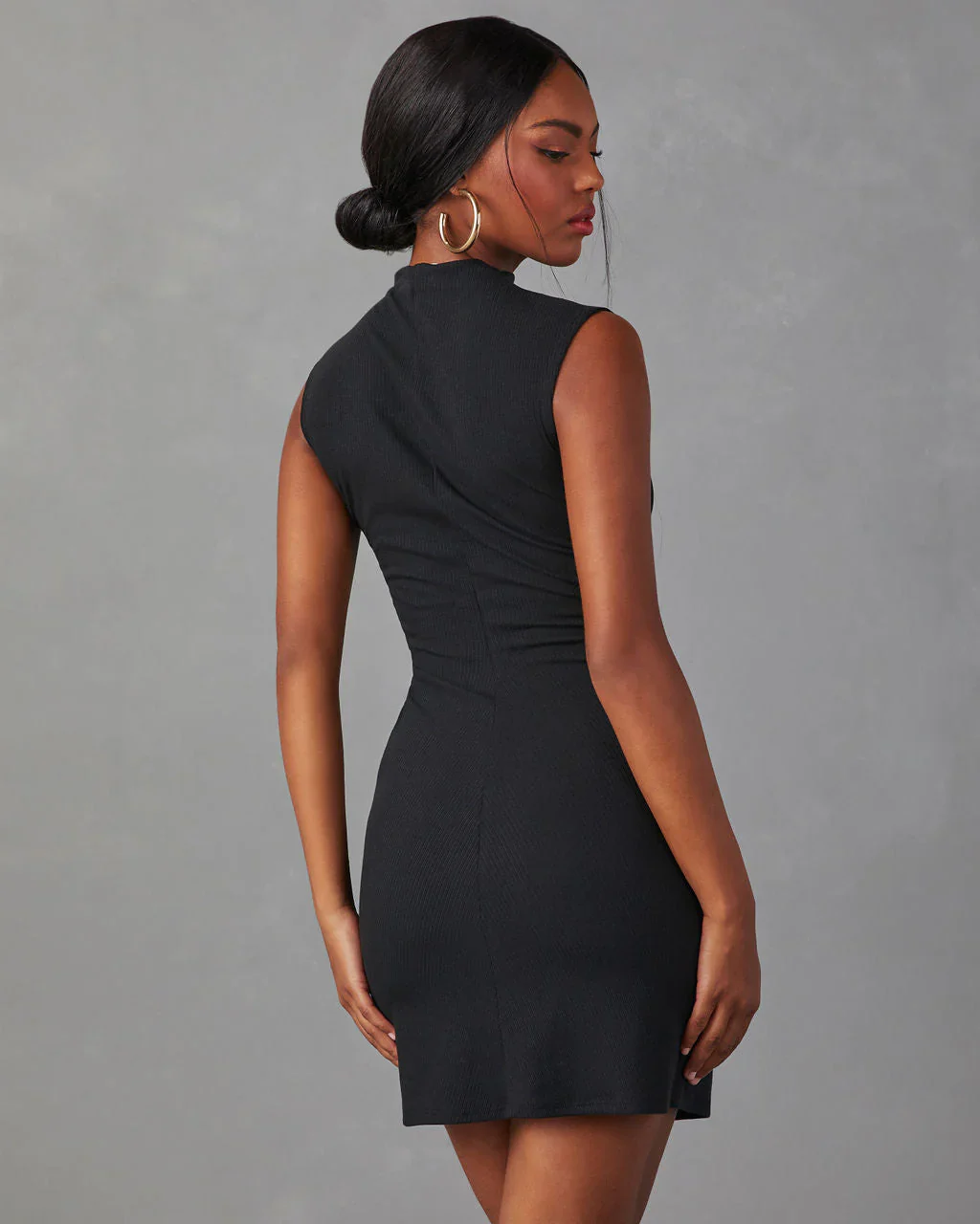 Menlo High Neck Sleeveless Mini Dress