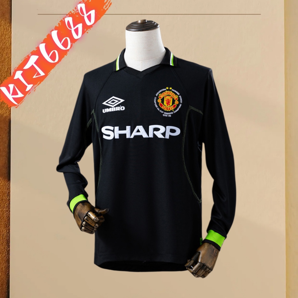 98/99 Manchester United Third Away long sleeved retro football jersey