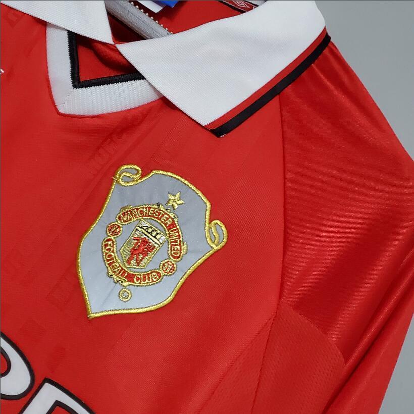 99/00 Manchester United  home long sleeved retro football jersey